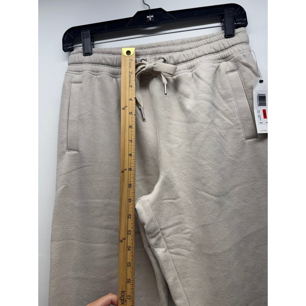 Calvin Klein Performance Joggers Women XS Beige Fleece Elastic Cinch Cuff - Picture 5 of 10